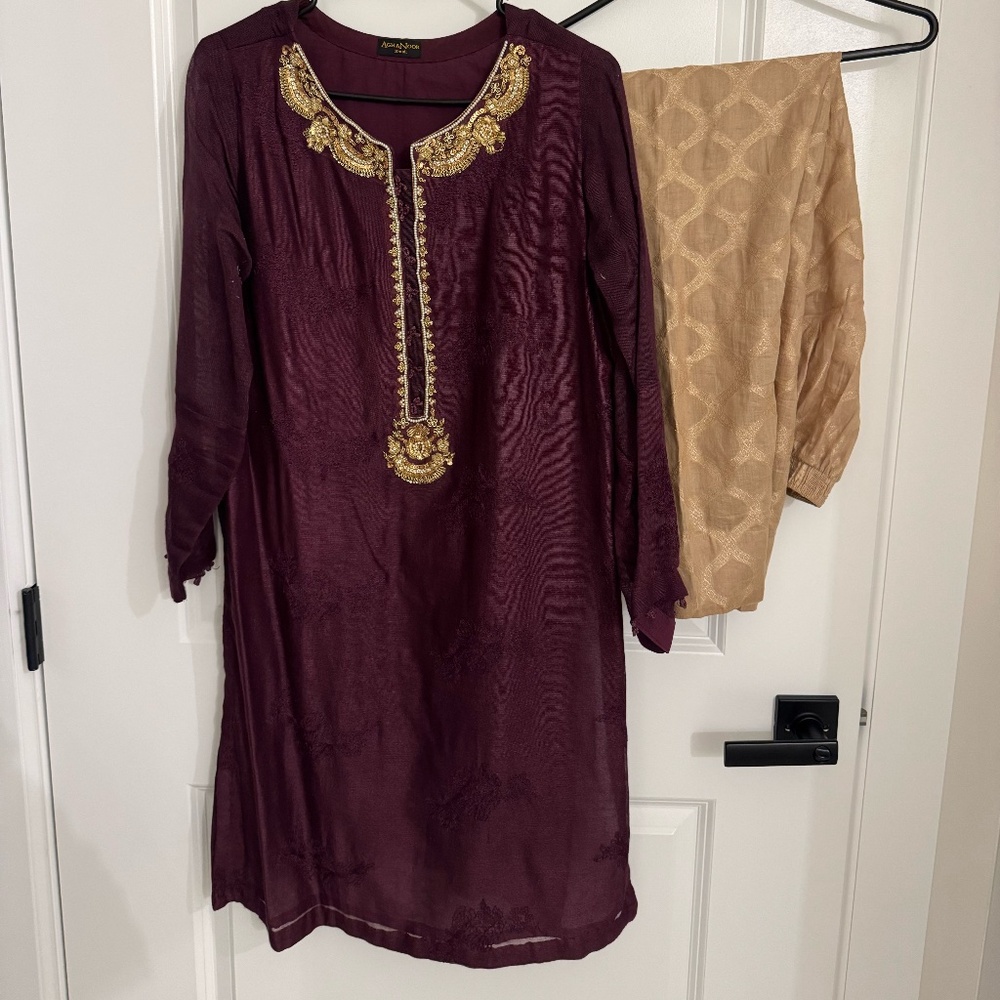 Agha Noor Pakistani Kurta with Pants Size Small